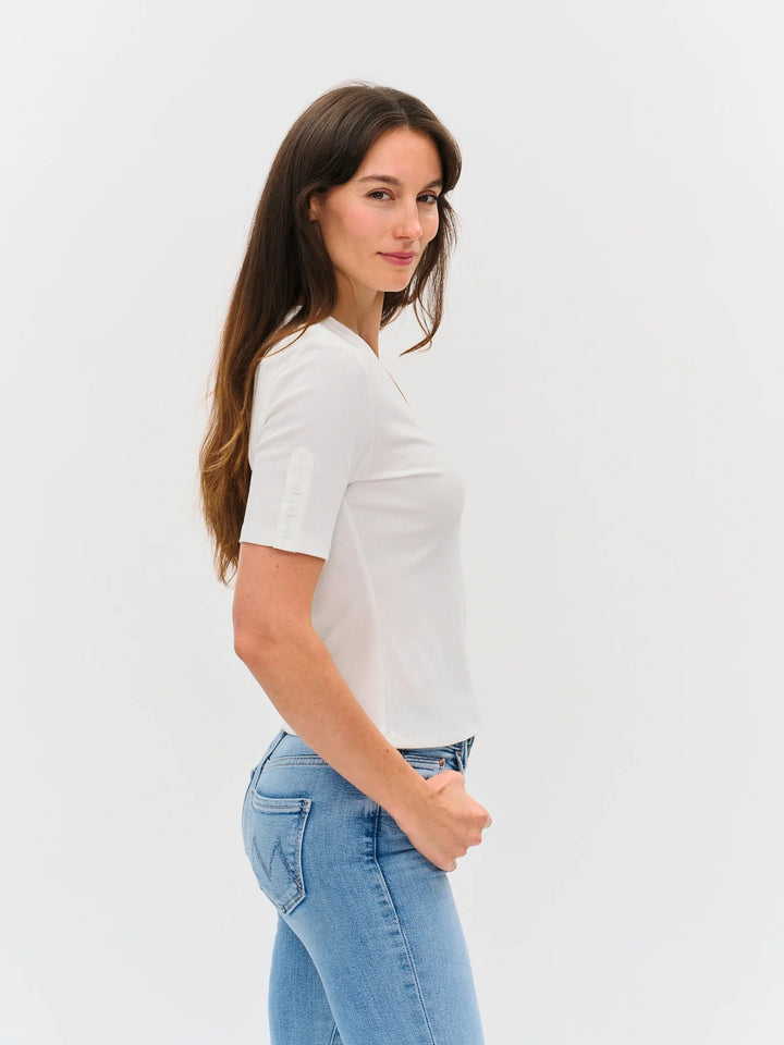 Miko Button Trim Tee