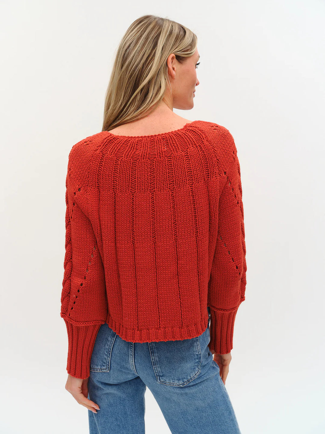 ALEXA CABLE KNIT BOAT NECK SWEATER