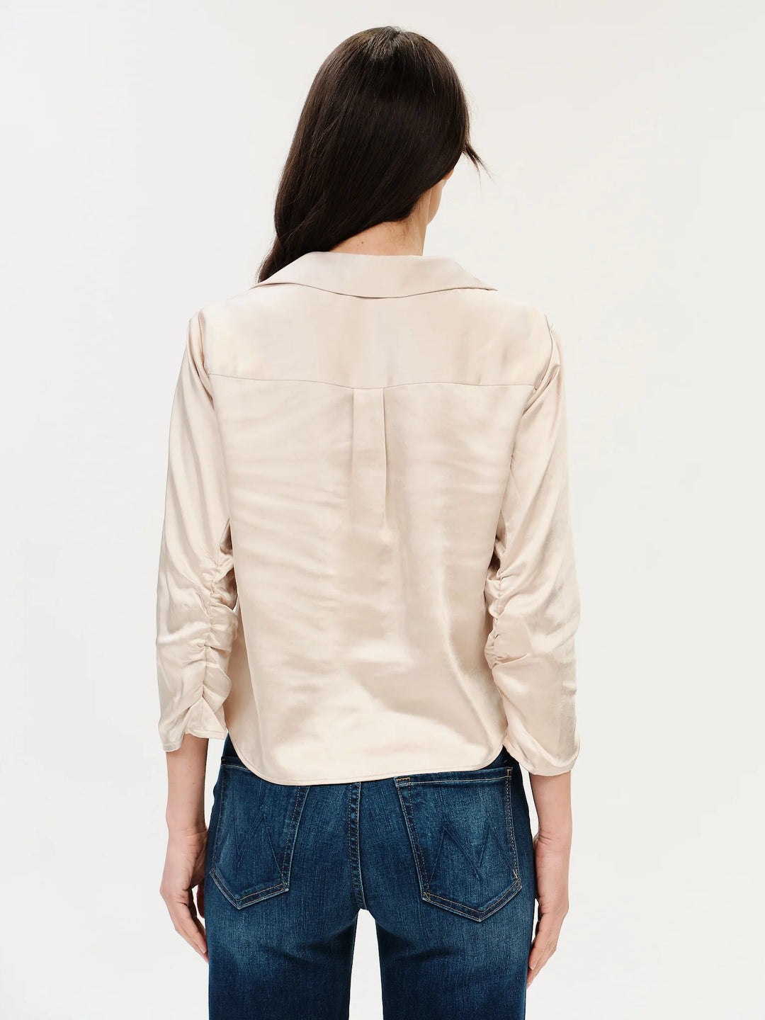 DESSI SATIN BUTTON DOWN