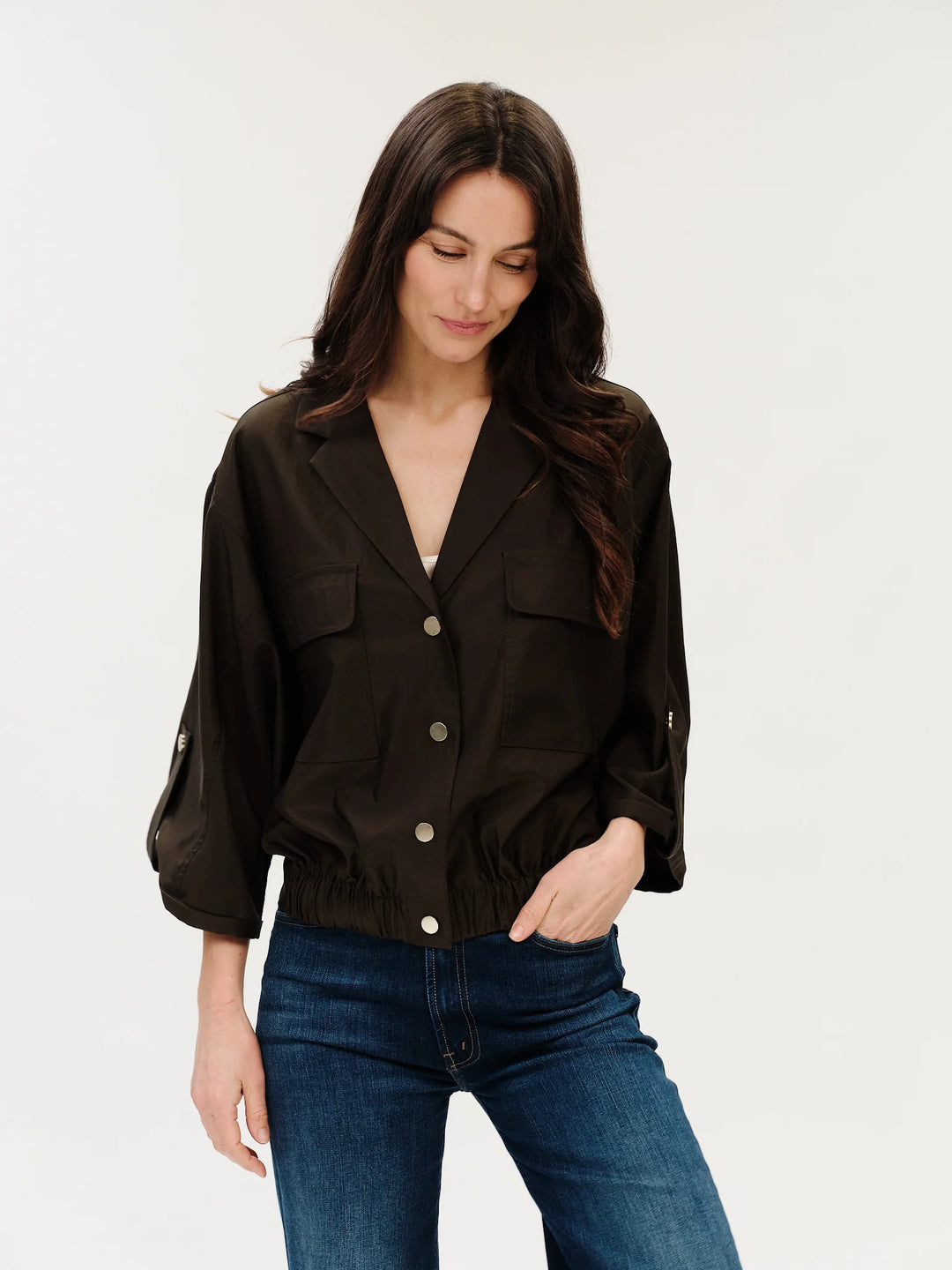 CELINE ELASTIC HEM JACKET