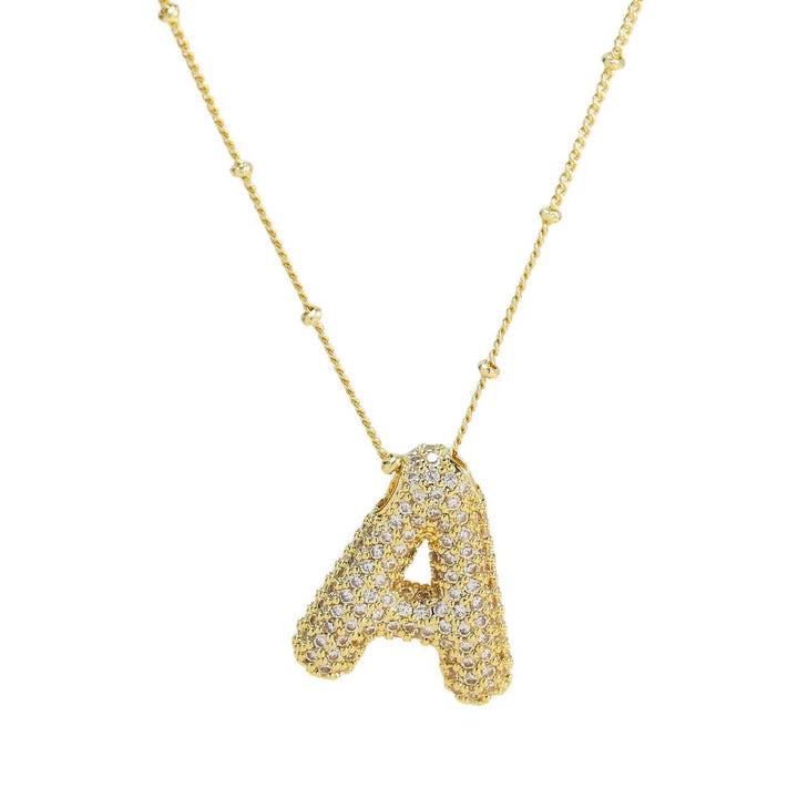 Bubble Initial Necklace