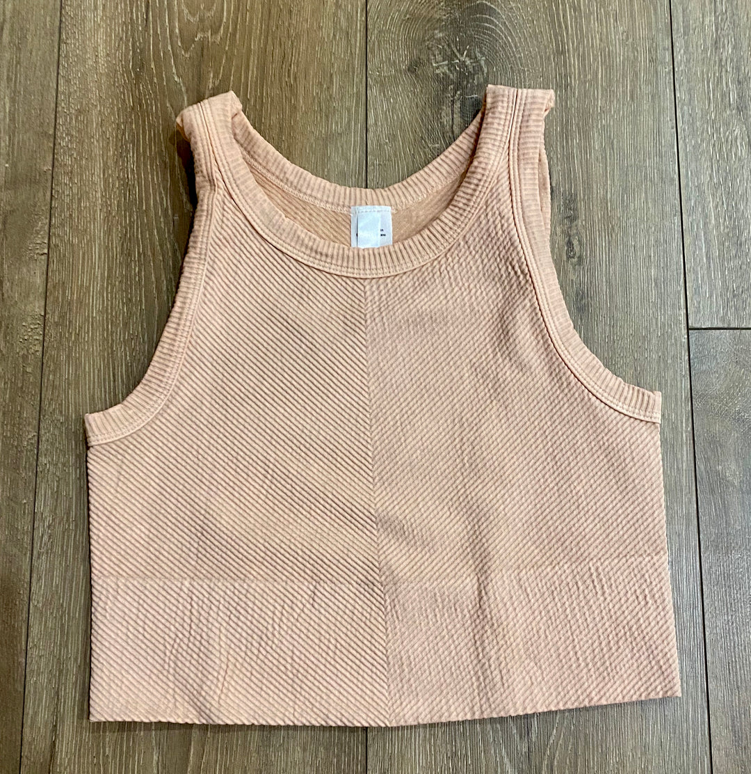 Vintage Chevron  Crop Top