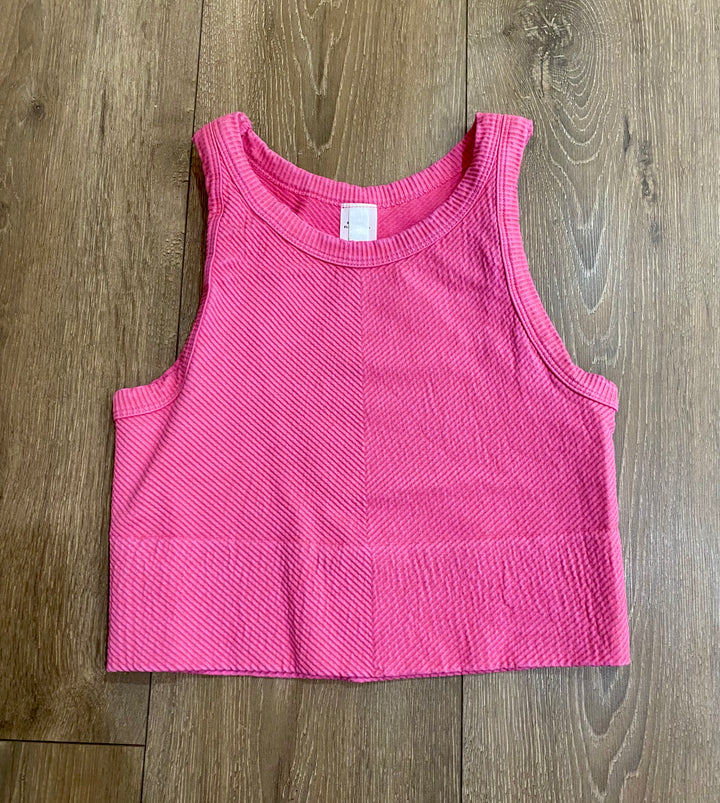 Vintage Chevron  Crop Top