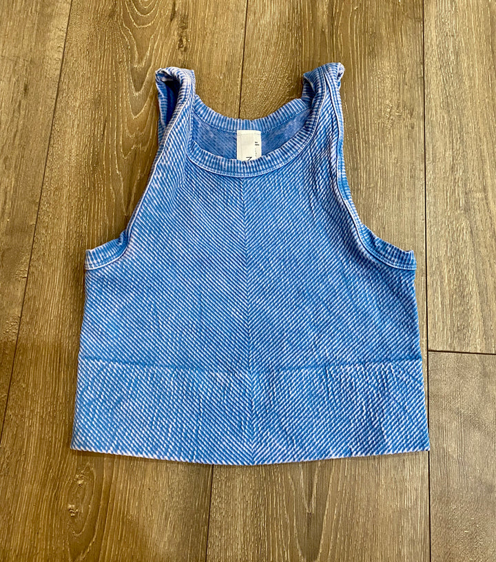 Vintage Chevron  Crop Top