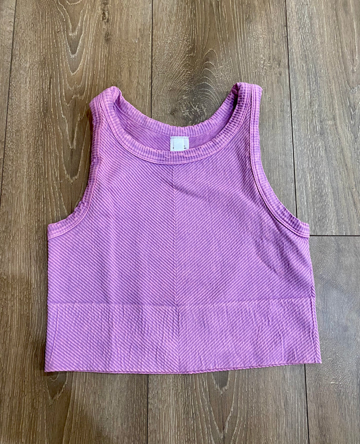 Vintage Chevron  Crop Top