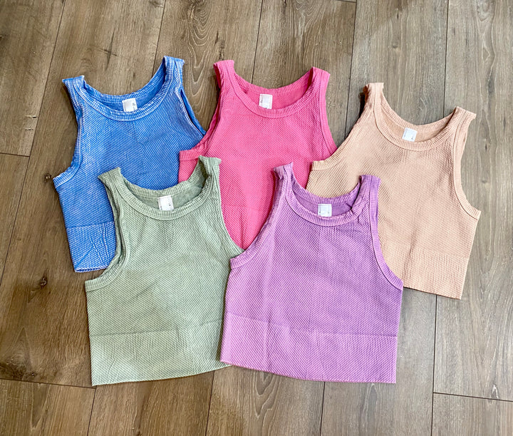 Vintage Chevron  Crop Top