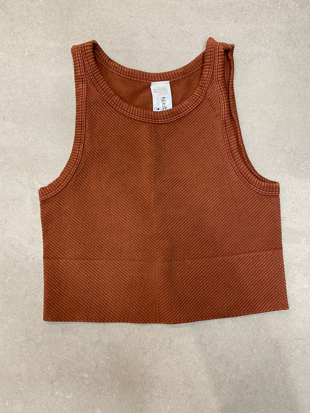 Vintage Chevron  Crop Top