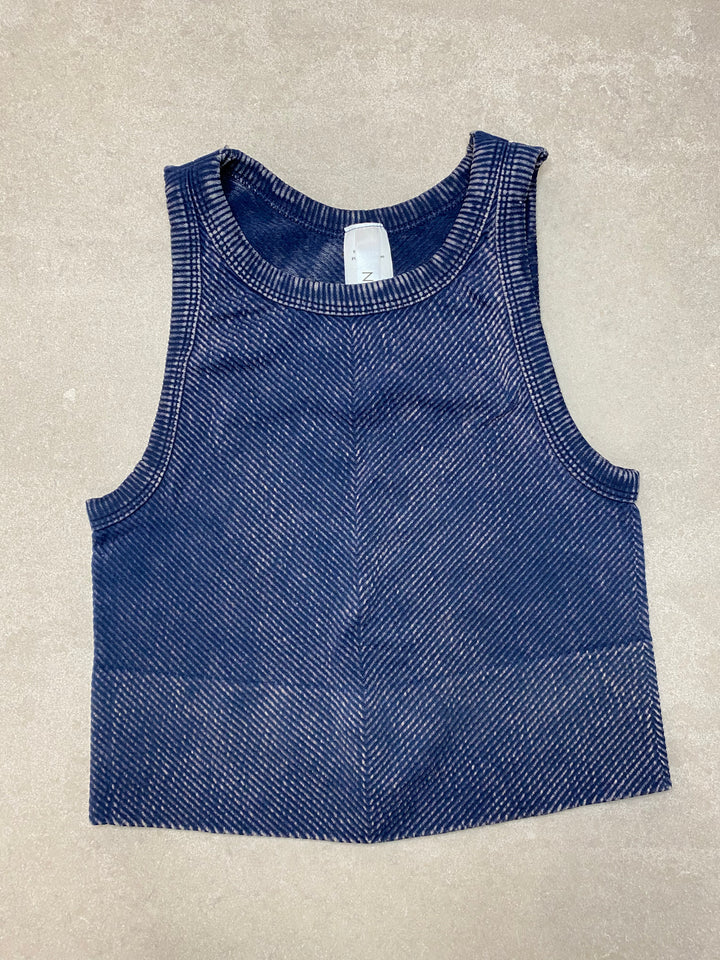 Vintage Chevron  Crop Top